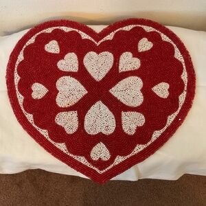 Beaded Heart Placemat